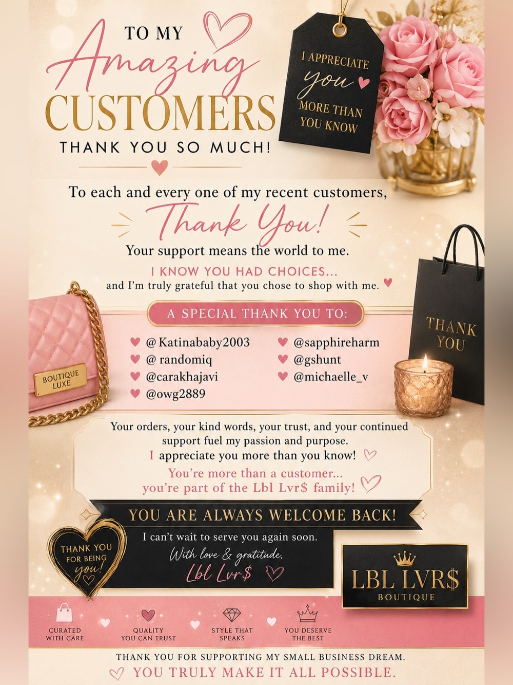 🎊❤️Customer Appreciation❤️🎊